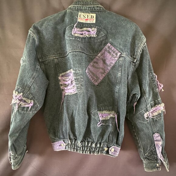 Vintage 1980's "Get Used" By Elie Distressed Jacket RN:71554 Sz. Medium - Picture 3 of 9